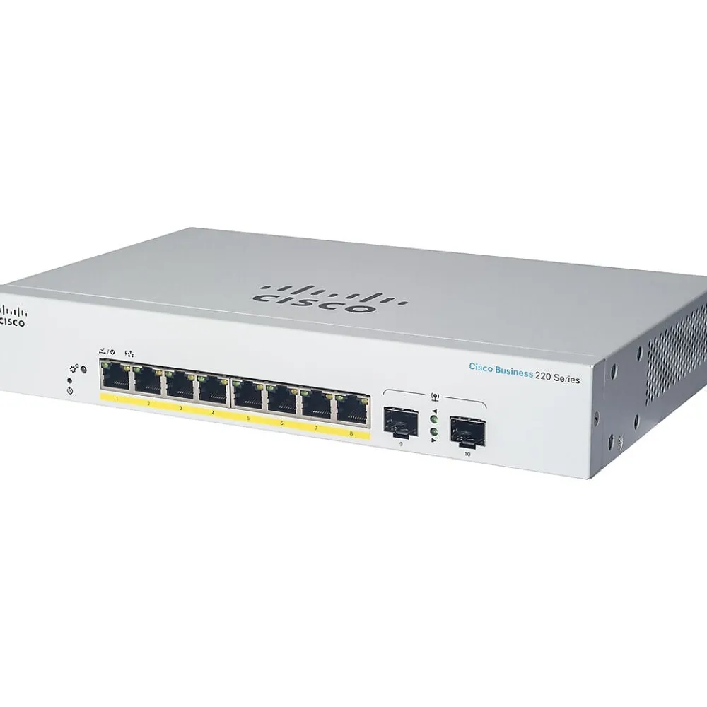 Outlet Cisco 220 8-Port Gigabit Ethernet Managed Switch, Silver (CBS2208TE2GNA)