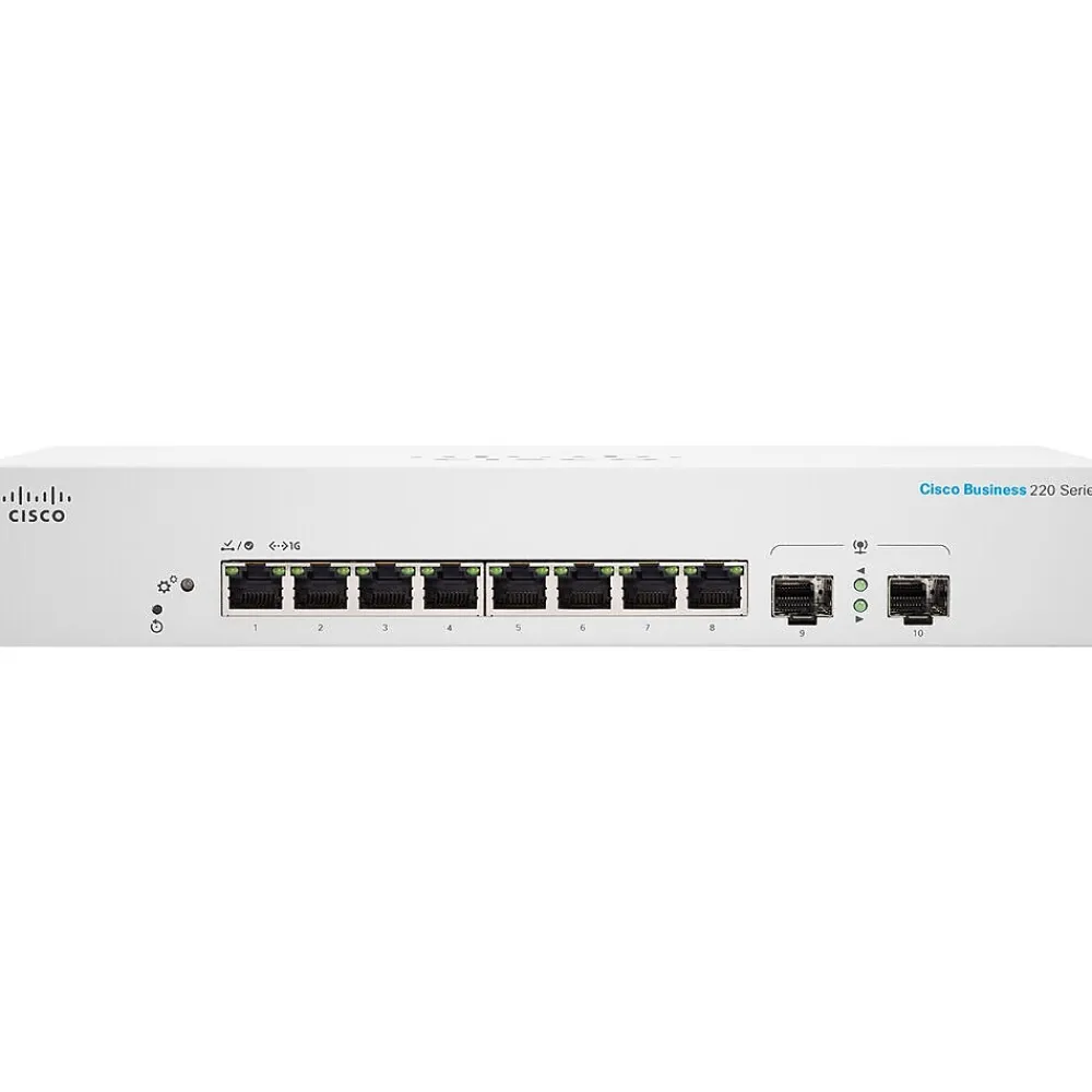 Outlet Cisco 220 8-Port Gigabit Ethernet Managed Switch, Silver (CBS2208TE2GNA)