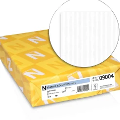 Resume Paper*Neenah Paper CLASSIC COLUMNS® Writing Paper, 8 1/2" x 11", 24 lb., Linear Pattern, Solar White, 500/Ream