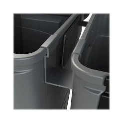 FlexE Plastic Dual-Stream Recycling Station, 100 Gallon, Gray (FX100A-GY2-W-BK-R-BE)<CleanRiver Discount