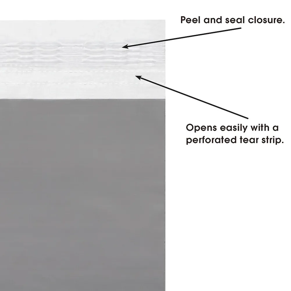 Clearance Partners Brand Clear View Poly Mailers, 6" x 9", Clear/White, 100/Case