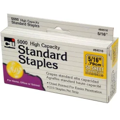 Staples|CLI High Capacity Standard Staples, 5/16" Leg Length, 5000/Pack, 10 Packs (CHL84516-10)