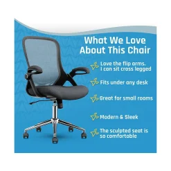 Ergonomic Chairs*Click365 Ergonomic Fabric/Mesh Swivel Task Chair, (CCHR10003B) Gray