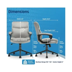 Ergonomic Chairs*Click365 Transform 2.0 Ergonomic Fabric Swivel Desk Chair, (CCHR10007D) Gray