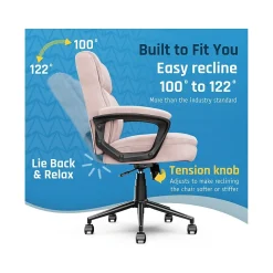 Ergonomic Chairs*Click365 Transform 2.0 Ergonomic Fabric Swivel Desk Chair, (CCHR10007E) Pink