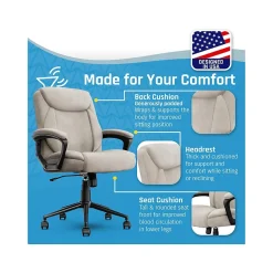 Ergonomic Chairs*Click365 Transform 1.0 Ergonomic Fabric Swivel Desk Chair, (CCHR10001D) Beige