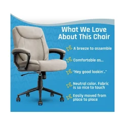 Ergonomic Chairs*Click365 Transform 1.0 Ergonomic Fabric Swivel Desk Chair, (CCHR10001D) Beige