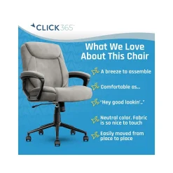 Ergonomic Chairs*Click365 Transform 1.0 Ergonomic Fabric Swivel Desk Chair, (CCHR10001C) Gray