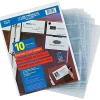 Sheet Protectors|C-Line Business Card Refill Pages, Clear, 20 Cards/Page, 11" x 8 1/2", 10/Pk