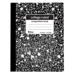 Composition Notebooks|C-Line Composition Notebooks, 100 Sheets, College Ruled, Black Marble, 12/Pack (CLI22022-12)