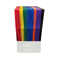 Pocket Folders|C-Line Heavy Duty 3-Hole Punched 2-Pocket Portfolio Folders, Assorted Colors (CLI33960)