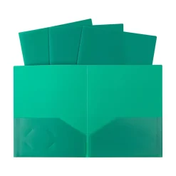 Pocket Folders|C-Line Heavy Duty 2-Pocket Portfolio Folder, Green (CLI33953)