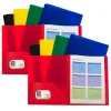 Pocket Folders|C-Line Heavyweight 2-Pocket Portfolio Folder with Fasteners, Assorted Colors, 10/Pack, 2 Packs/Bundle (CLI32960-2)
