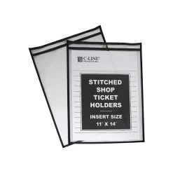 Sheet Protectors|C-Line Job Ticket Holders, 11" x 14", Clear, 25/Box (46114)