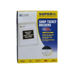 Sheet Protectors|C-Line Job Ticket Holders, , 8-1/2" x 11", Clear, 50/Box (80911)