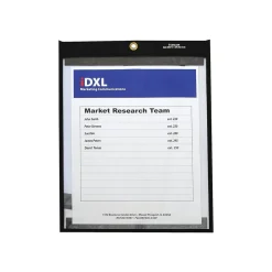 Sheet Protectors|C-Line Magnetic Stitched Job Ticket Holder, 9" x 12", Black/Clear, 25/Pack (CLI85912)