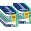Dividers|C-Line Mini Size 5-Tab Poly Index Dividers, 5 Tabs, Assorted Colors, 5/Pack, 12 Packs (CLI03750-12)