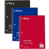 Subject Notebooks|C-Line 3-Subject Notebooks, Wide Ruled, 120 Sheets, Assorted Colors, 3/Bundle (CLI22046-3)
