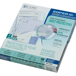 Sheet Protectors|C-Line Top Load Sheet Protector, Super Heavyweight, Clear, 11" x 8 1/2", 50/Bx (61003)