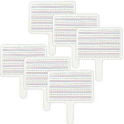 Dry Erase*C-Line Two-Sided Dry Erase Answer Paddle, Lined/Plain, 10" x 8", Pack of 6 (CLI40670-6)