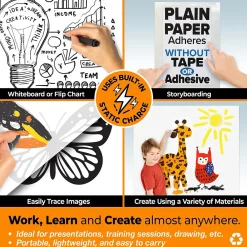 Dry Erase*All Things Cling Cling-rite Removable Dry Erase Sheets Roll, 100' Roll, White (CGS1003CLINGRITE)