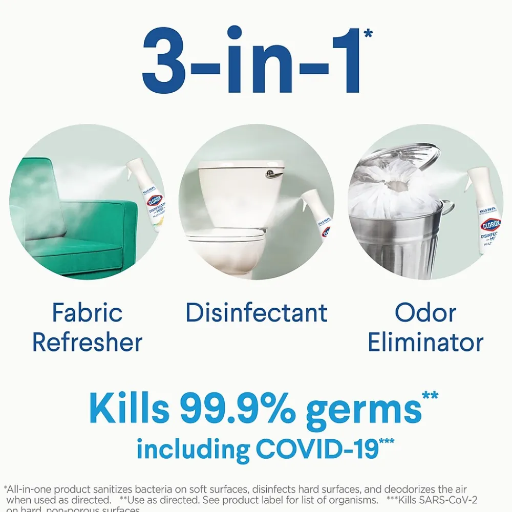 Disinfecting, Sanitizing and Antibacterial Spray Mist, Eucalyptus Peppermint, 16 Fluid oz. (60152)<Clorox Hot