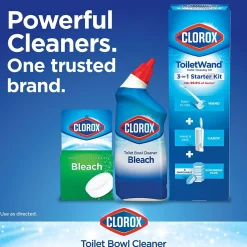 Disinfecting Toilet Bowl Cleaner with Bleach, Rain Clean Scent, 24 Oz., 2/Pack (00273)<Clorox Best