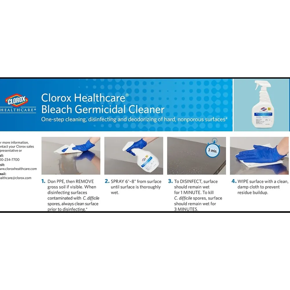 Bleach Germicidal Cleaner Spray, 22 Ounces (68967)<Clorox Healthcare Discount