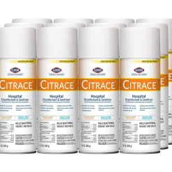 Citrace Hospital Disinfectant & Deodorizer, Aerosol Spray, Citrus, 14 Ounces (49100)<Clorox Healthcare Clearance