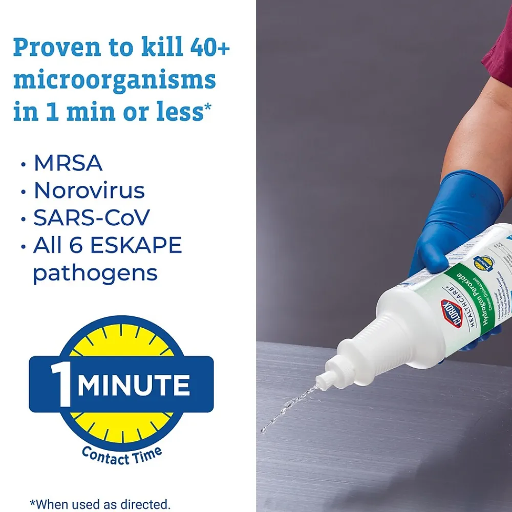 Hydrogen Peroxide Cleaner Disinfectant Refill, 1 gal., 4/Carton (30829)<Clorox Healthcare Clearance