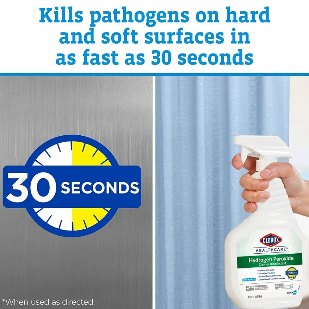 Hydrogen Peroxide Cleaner Disinfectant Refill, 1 gal., 4/Carton (30829)<Clorox Healthcare Clearance