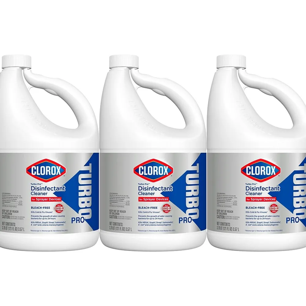 Turbo Pro All-Purpose Cleaners & Spray Disinfectant, Unscented, 121 oz., 3/Carton (60091CT)<Clorox Discount