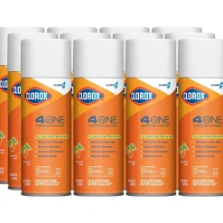 Pro 4 in One Disinfectant & Sanitizer, Citrus Scent, 14 oz., 12/Carton (31043)<Clorox