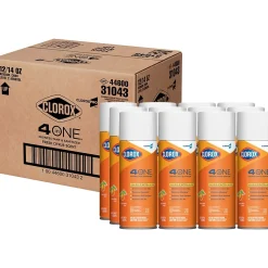 Pro 4 in One Disinfectant & Sanitizer, Citrus Scent, 14 oz., 12/Carton (31043)<Clorox
