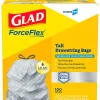 CloroxPro ForceFlex 13 Gallon Tall Kitchen Trash Bag, 23.75" x 24.88", Low Density, .72 mil, Gray, 100/Box (70427)<Glad Hot