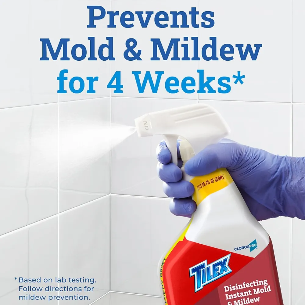 CloroxPro Disinfecting Instant Mold and Mildew Remover Spray, 32 Fluid Ounces, Pack of 9 (35600)<Tilex Outlet