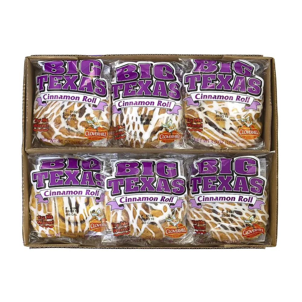 Cloverhill Big Texas Cinnamon Rolls, 4 oz., 12/Pack (900-00135)