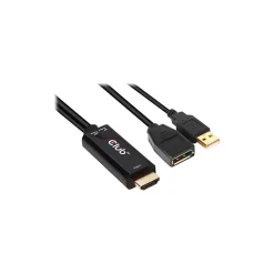 Club 3D 0.82 ft. DisplayPort /HDMI Cable, Black (CAC-1331)