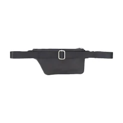 Black Genuine Leather Belt Bag, Small (CL110WB02-Blk)<Club Rochelier Clearance