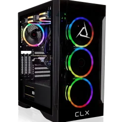 Discount CLX SET TGMSETRTU2B01BM Gaming Desktop Computer, AMD Ryzen 7 7700X, 32GB Memory, 1TGB SSD, 4TB HDD