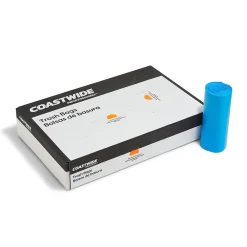 ™ 33 Gallon Trash Bag with 30% PCR, 33" x 39", Low Density, 0.8 mil, Blue, 200 Bags/Box (CW62418)<Coastwide Professional Clearance