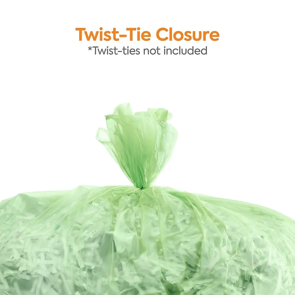 ™ 33 Gallon Trash Bag with 30% PCR, 33" x 39", Low Density, 0.8 mil, Green, 200 Bags/Box (CW62421)<Coastwide Professional