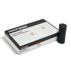 ™ 60 Gallon Trash Bag with 30% PCR, 38" x 58", Low Density, 0.8 mil, Black, 100 Bags/Box (CW62425)<Coastwide Professional Clearance