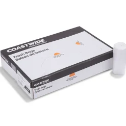 ™ 7-10 Gallon Trash Bag, 24" x 24", High Density, 8 mic, Natural, 1000 Bags/Box (CW25412)<Coastwide Professional Clearance