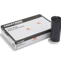 ™ 30-33 Gallon Trash Bag, 33" x 39", Low Density, 1.5 mil, Black, 100 Bags/Box (CW25530)<Coastwide Professional