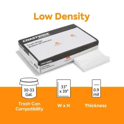 ™ 30-33 Gallon Trash Bag, 33" x 39", Low Density, 0.9 mil, Clear, 150 Bags/Box (CW22339)<Coastwide Professional