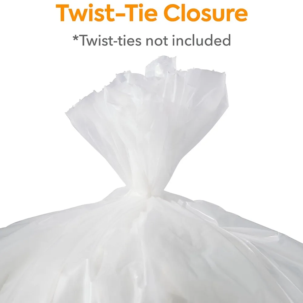 ™ 40-45 Gallon Trash Bag, 40" x 46", Low Density, 1.5 mil, Clear, 100 Bags/Box (CW50714)<Coastwide Professional Sale