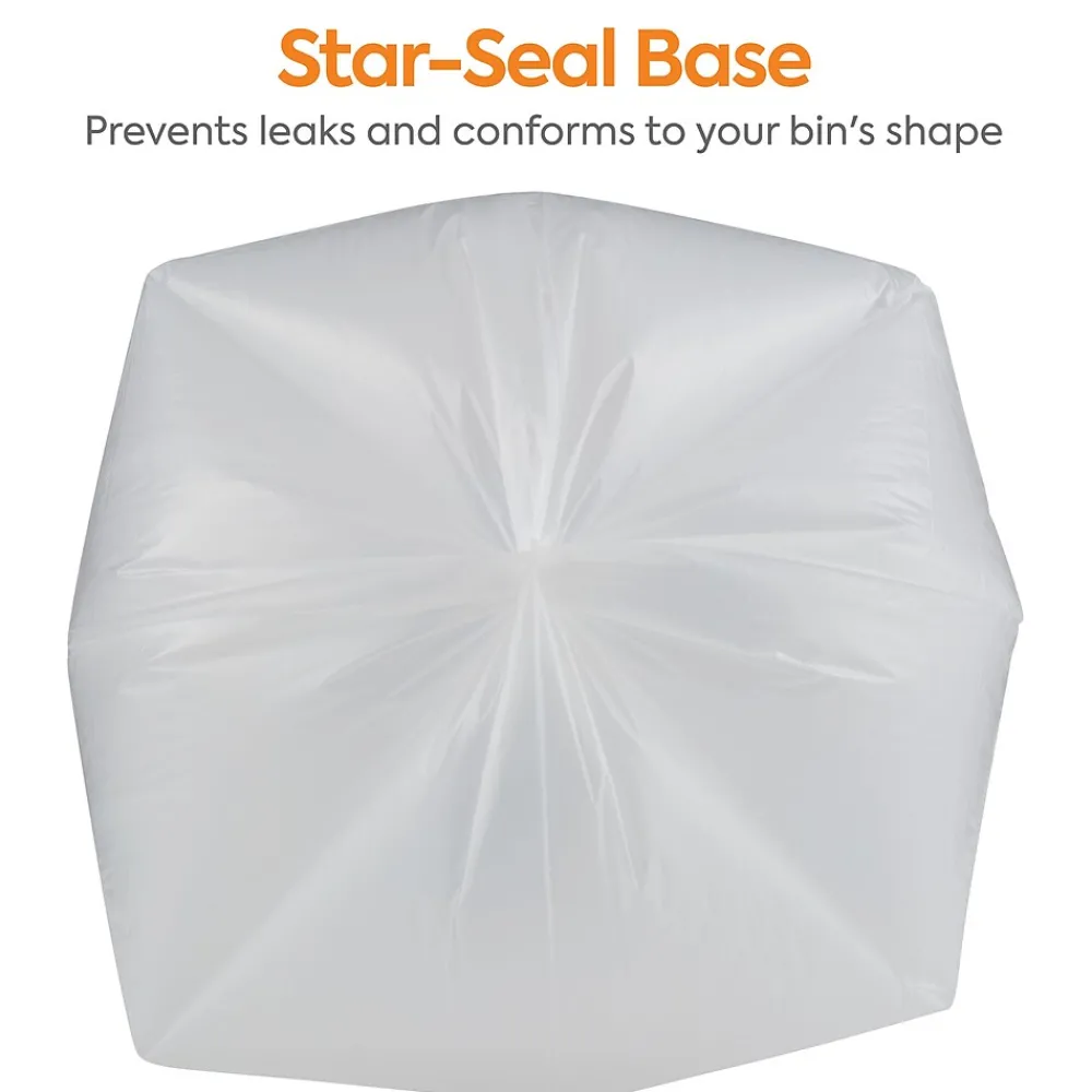 ™ 40-45 Gallon Trash Bag, 40" x 46", Low Density, 1.5 mil, Clear, 100 Bags/Box (CW50714)<Coastwide Professional Sale