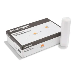 ™ 40-45 Gallon Trash Bag, 40" x 48", High Density, 16 mic, Natural, 250 Bags/Box (CW18204)<Coastwide Professional New