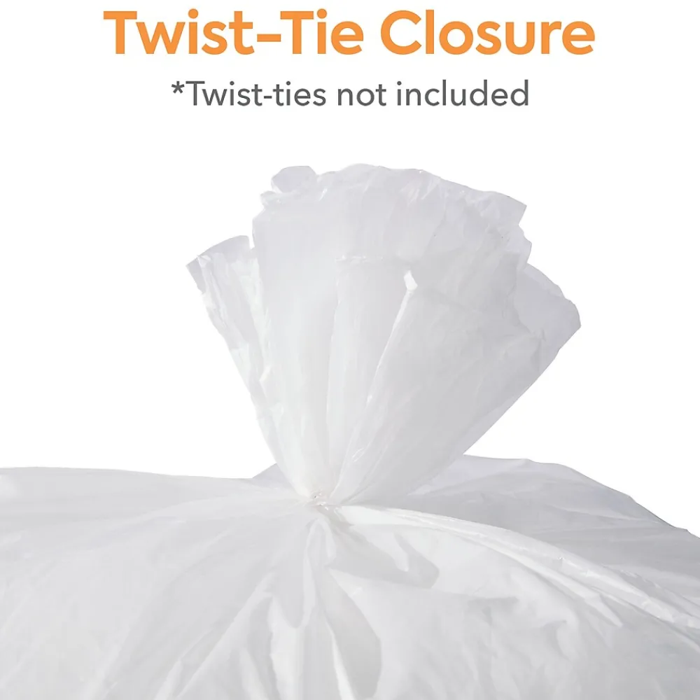 ™ 40-45 Gallon Trash Bag, 40" x 48", High Density, 16 mic, Natural, 250 Bags/Box (CW18204)<Coastwide Professional New